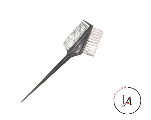 Lược nhuộm 2 đầu Qiuhan lông trắng cán ghi